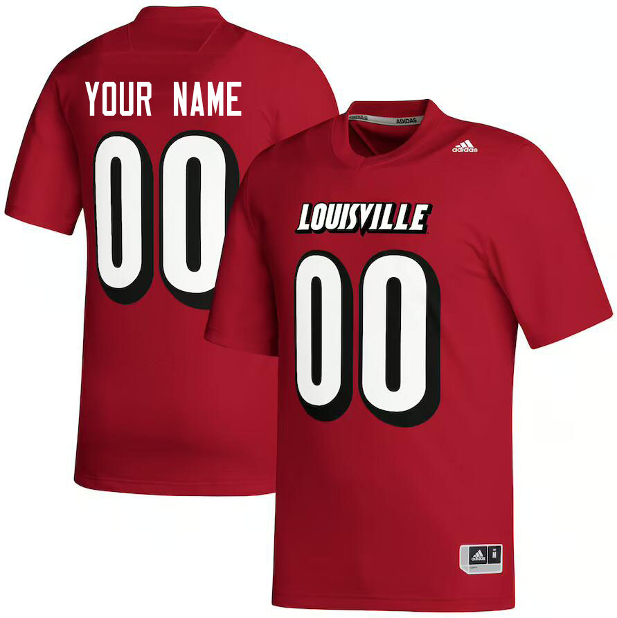 Custom Louisville Cardinals Name And Number College Football Jerseys Stitched-Red - Click Image to Close